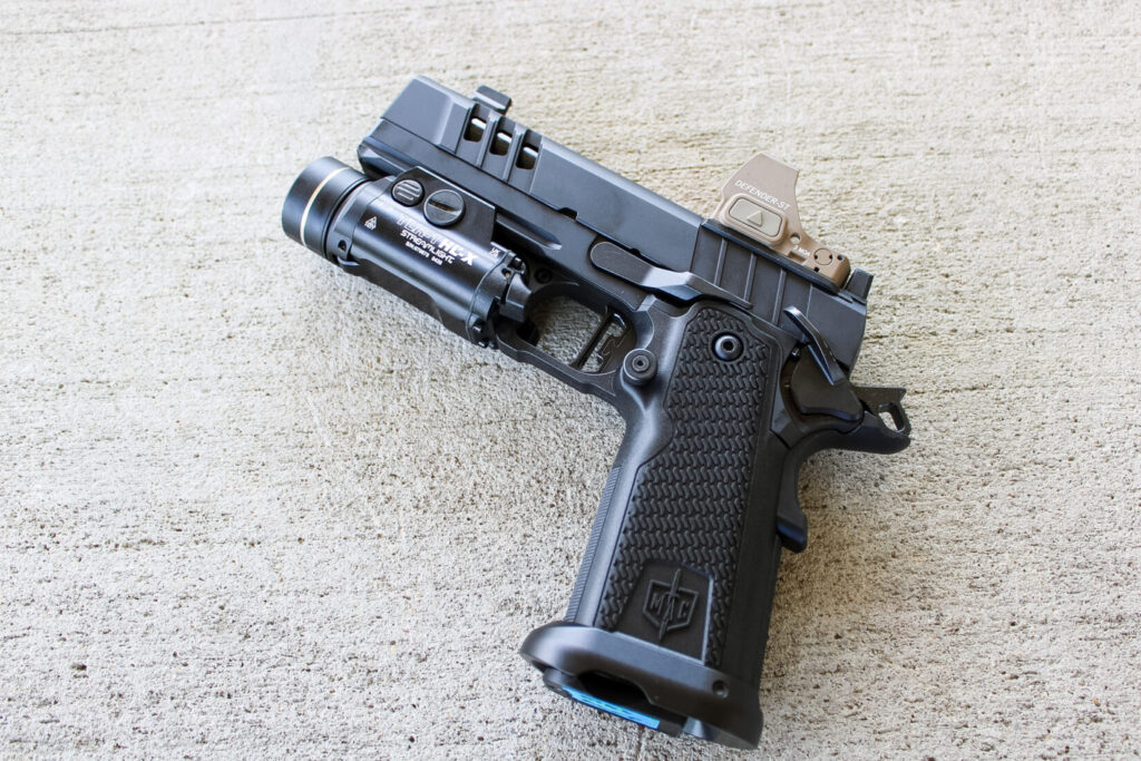 The MAC 9 DS Comp, described as well thought out for a budget-tier pistol