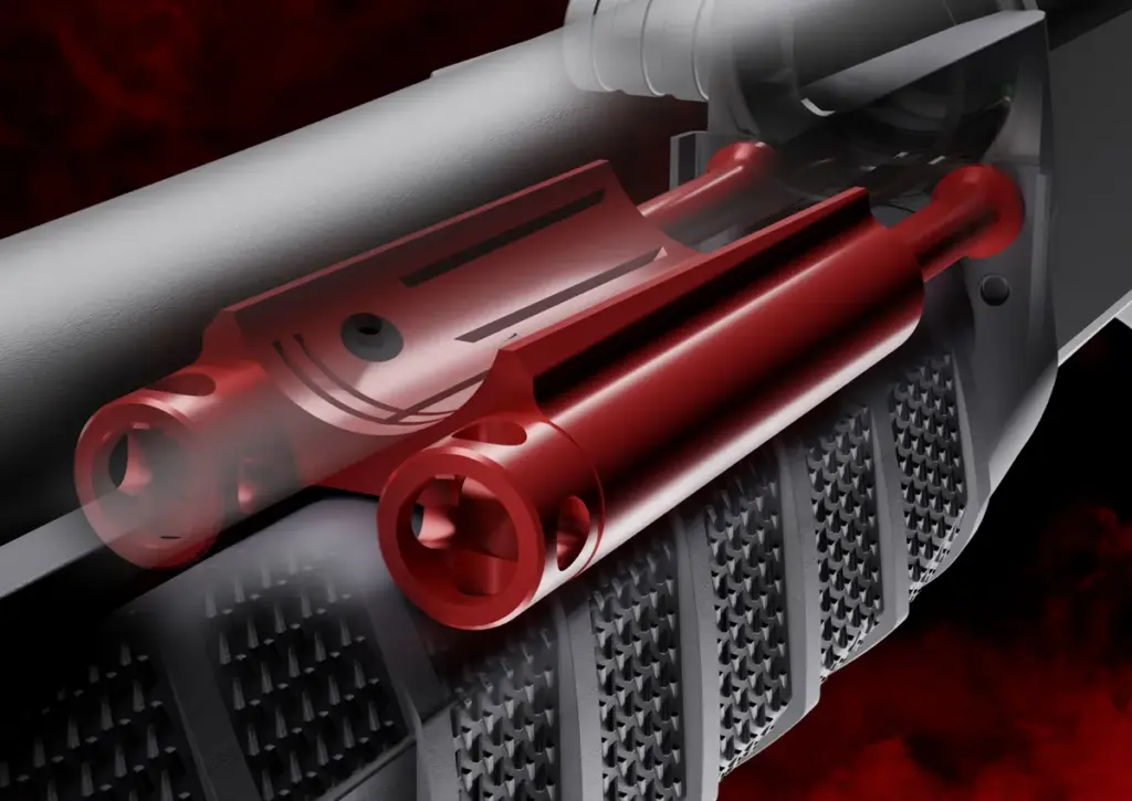 Benelli M2-G1 shotgun operation system.