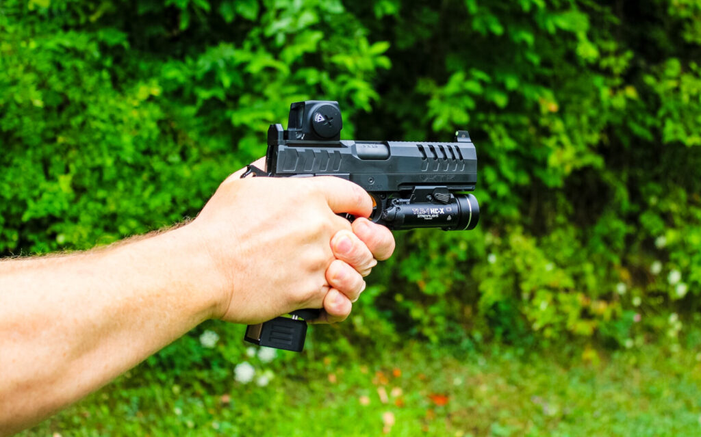 shooting the VKTR VKP Pro pistol.