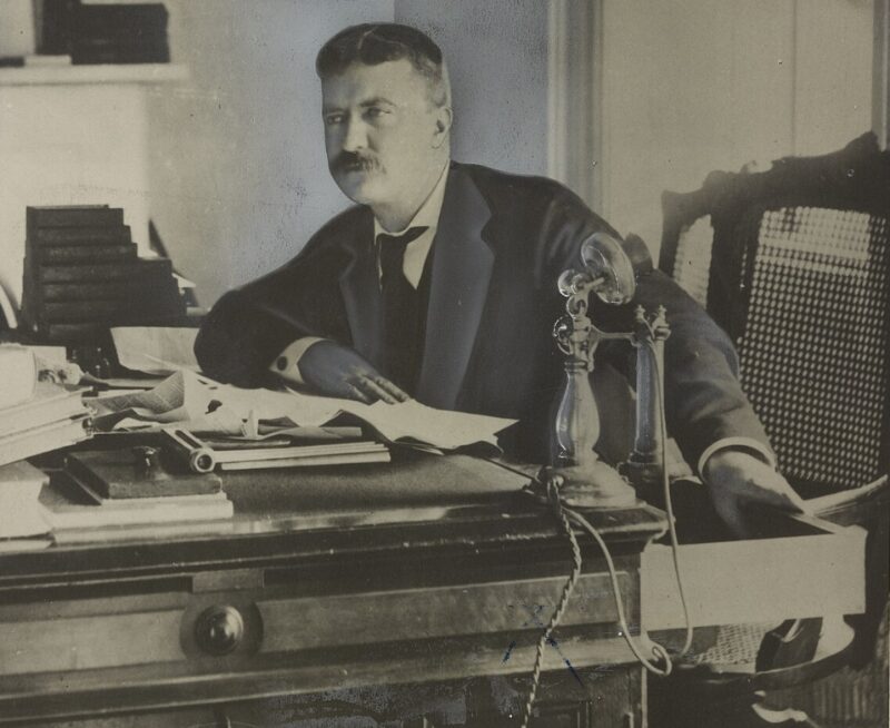 Theodore Roosevelt in formal portrait during his tenure as NYPD Police Commissioner, 1895–1897