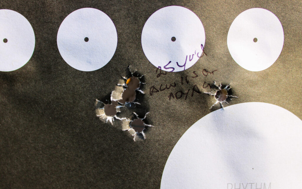 Black and white target.