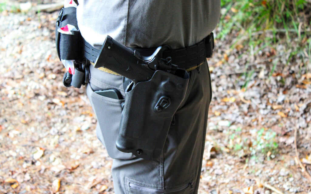The Quantico HiCap in a holster.