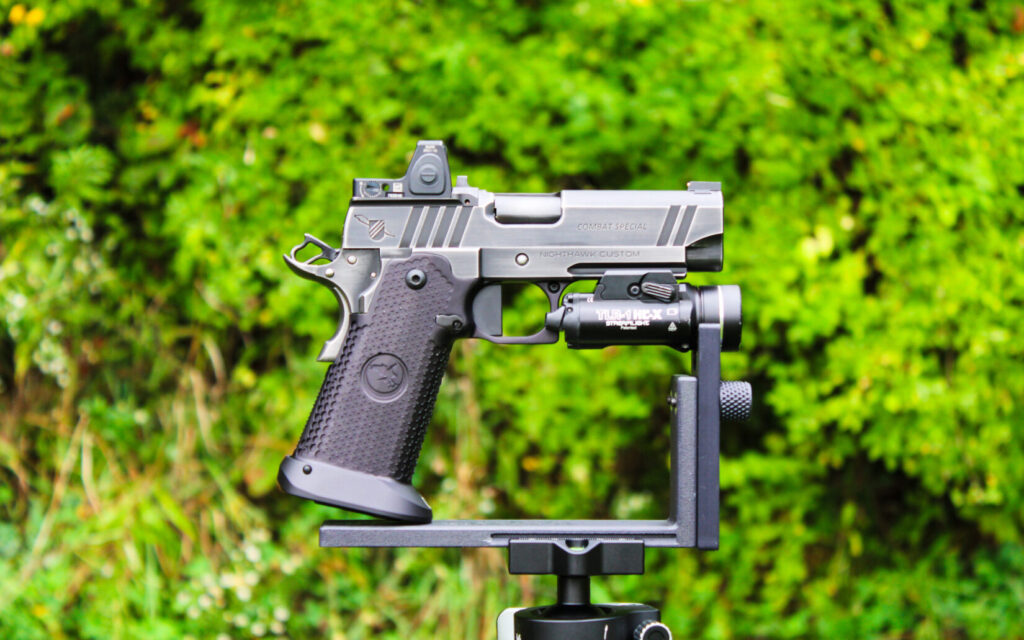Nighthawk Custom Thunder Ranch Combat Special double-stack 1911 with a Trijicon RMR red dot