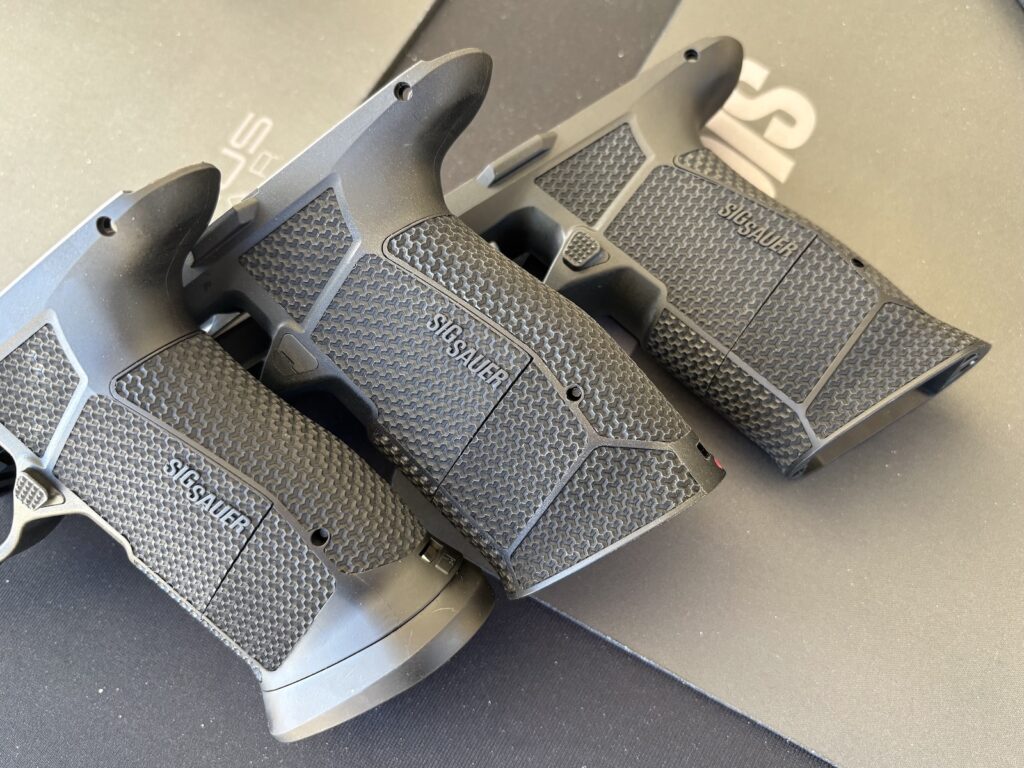 P385 guns will have modular grips that can be configured to different mag lengths.