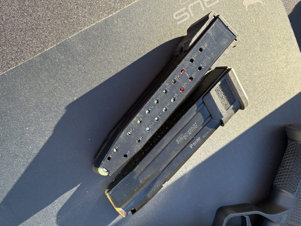 P385s will run from P320 magazines. Sig has redesigned the base plates on some to add more room to strip them free.