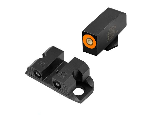 XS R3D 2.0 night sights for the Glock 43X and 48, showing the front Glow Dot and two rear tritium dots